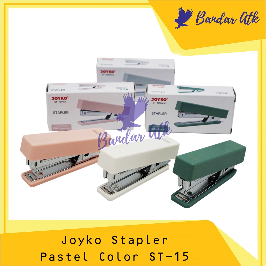 

JOYKO Stapler Staples Hekter Cekrekan ST-15 Pastel Color [1 PCS]