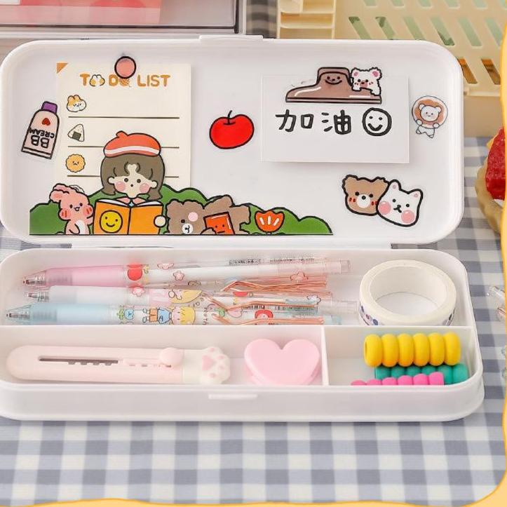 

Stok terbatas!.. Kotak Pensil Minimalis Gaya Korea Pencil Case Aestetic | Free Sticker