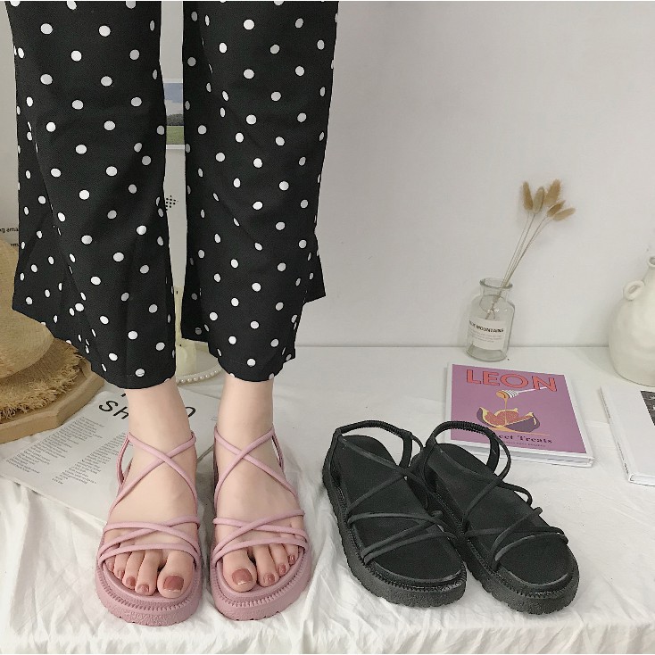 3.3 SALE【Spot】Sandal Wanita Tali Jelly Import Platform