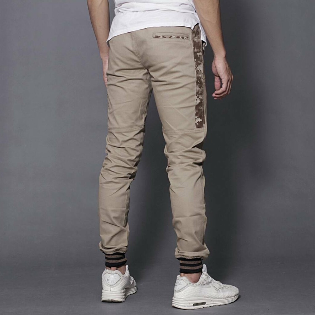 PREMIUM CELANA JOGGER JOGER PANJANG LIST STRIPE ARMY CELANA GUNUNG PANJANG HIKING KATUN TWILL TEBAL