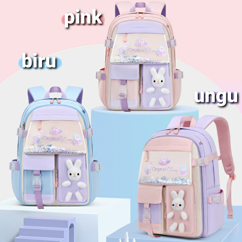 Tas Ransel Anak Sekolah Model Kelinci Bahan Premium