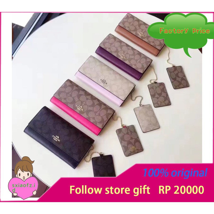 Coach 53763 52628 52601 31823Dompet Lipat Panjang Wanita 