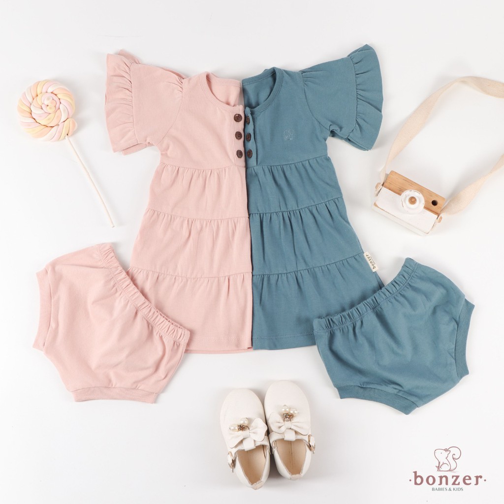 PROMO 7.7 PROMO BAJU LEBARAN MURAH BONZER MYKA DRESS SET DRESS BAYI ANAK FASHION ANAK PEREMPUAN