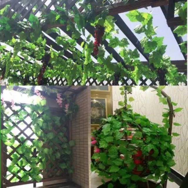 Daun Rambat plastik BESAR  Daun PALSU Besar 6-7cm Daun Campur