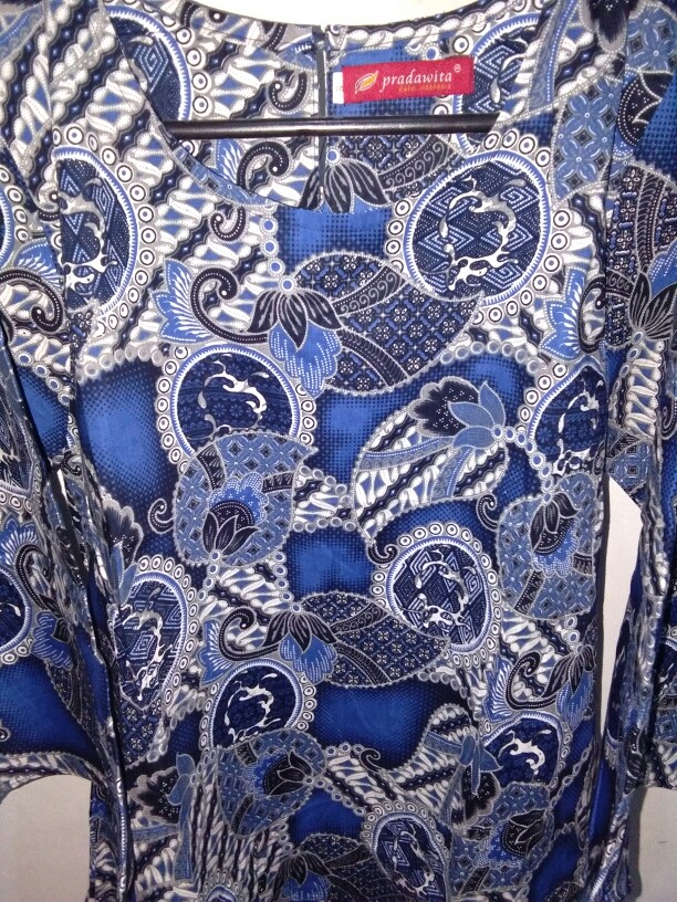 Pradawita Batik Floris 3b-biru