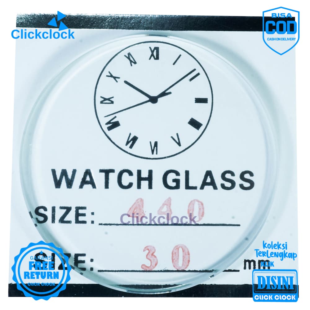 Kaca Jam Kaca Bahan Watch Glass PNC-440 Bagus 4,4 cm