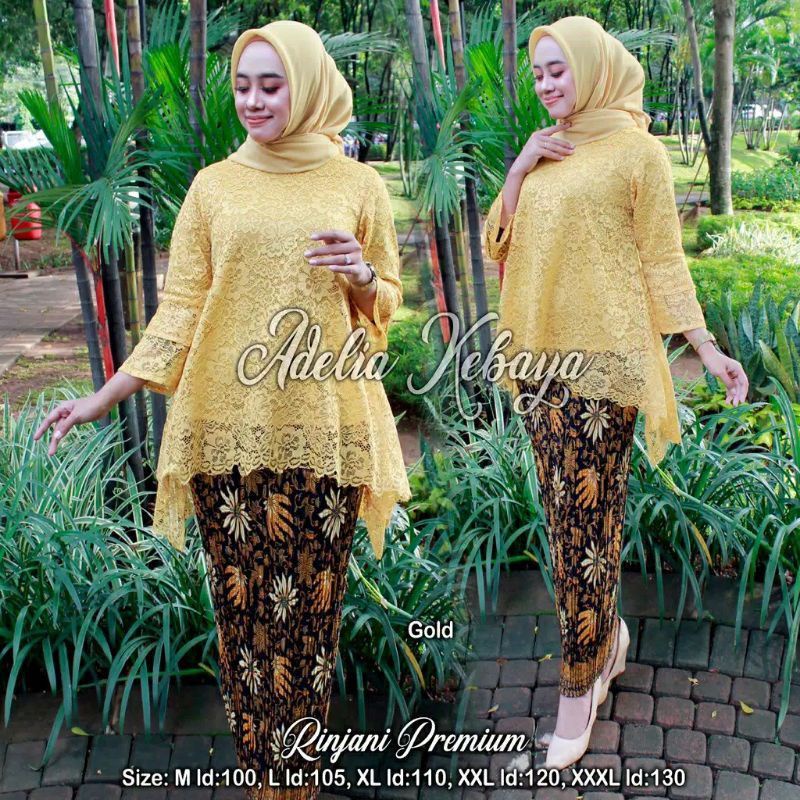 SETELAN KEBAYA RINJANI BIG SIZE / SET KEBAYA JUMBO LD 130 / KEBAYA JUMBO