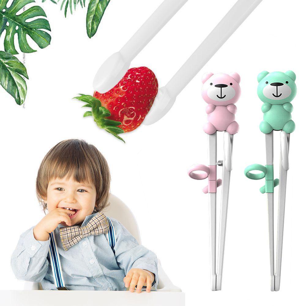 Solighter 1pasang Sumpit Belajar Ketangguhan Bayi Anak Pemula Chopstick