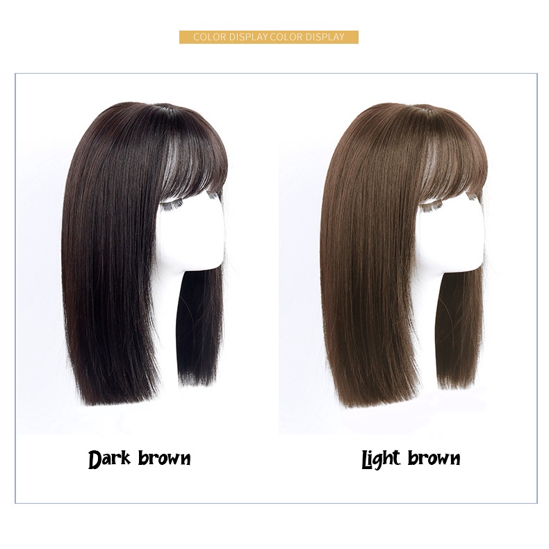 Wig Full Medium Long Hair Korean Lisa Hairstyle Wig Rambut Palsu Fashion Wanita High Quality