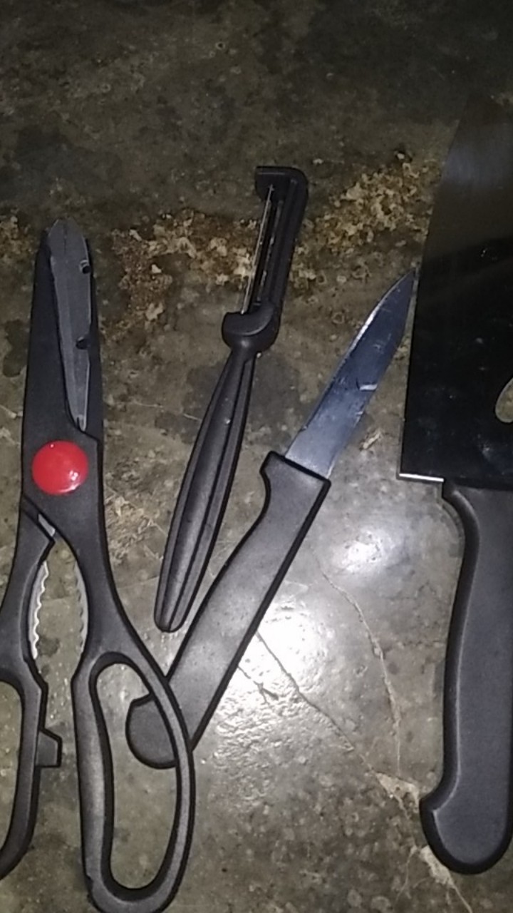 J9 - Kitchen Knife Set 4in1 Import - Set Pisau Dapur Stainless