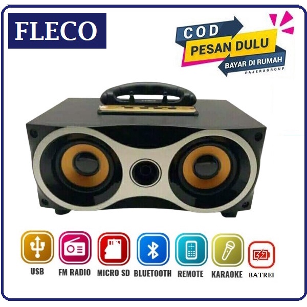 Speaker Fleco F-6 Speaker Bluetooth Speaker Portable Bisa Buat Karaoke