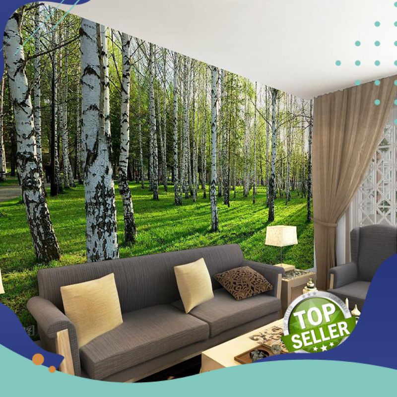 High Quality Kustom 3d Tiga Dimensi Lukisan Dinding Wallpaper Ruang Tamu Kamar Tidur Sofa Tv Latar Shopee Indonesia