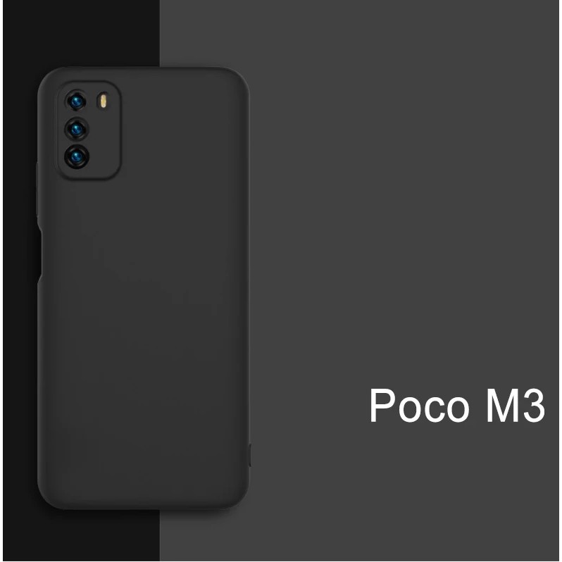 Case XIAOMI POCO M3 + Tempered Glass Layar + Camera 3-IN-1 / 2-IN1  Softcase XIAOMI POCO M3