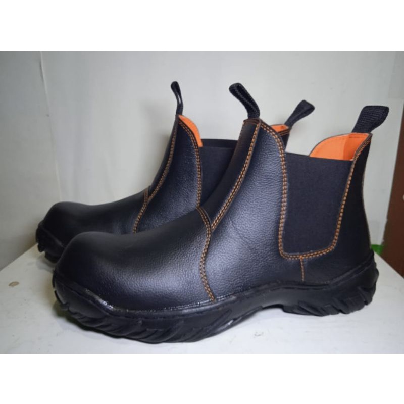 sepatu safety kulit asli model lodong