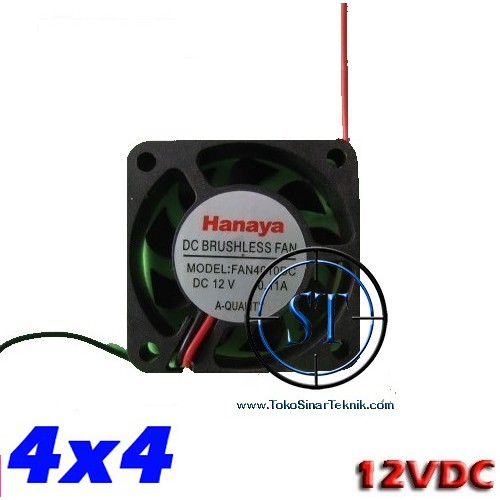 Fan DC 4cmx4cm Kipas Pendingin Elektronik 4x4cm 12V 4cm Kotak Cooling Fan DC 12 Volt 2 Wire