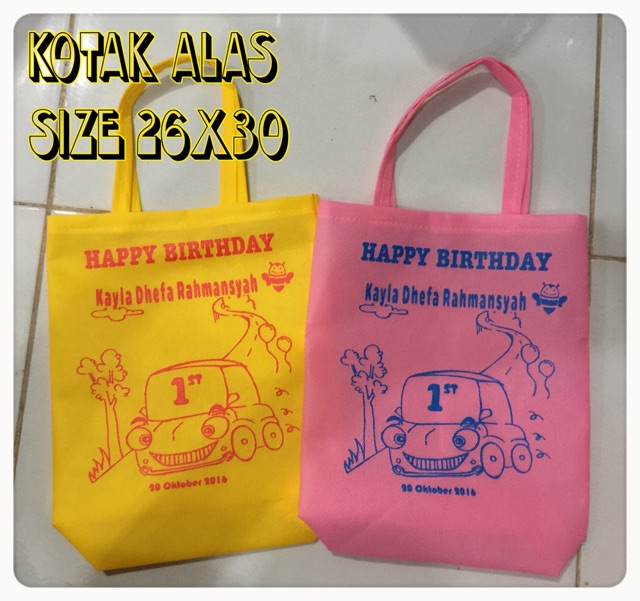 Tas souvenir ultah/wedding ( K.ALAS 26x30 TANPA PACKING)