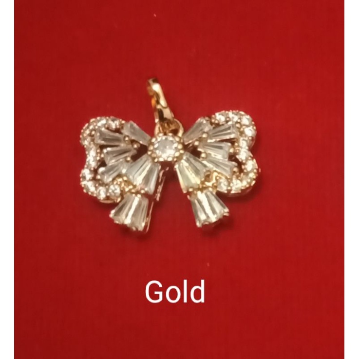 NC06. Liontin xuping Kalung wanita lapis emas dgn mata zircon