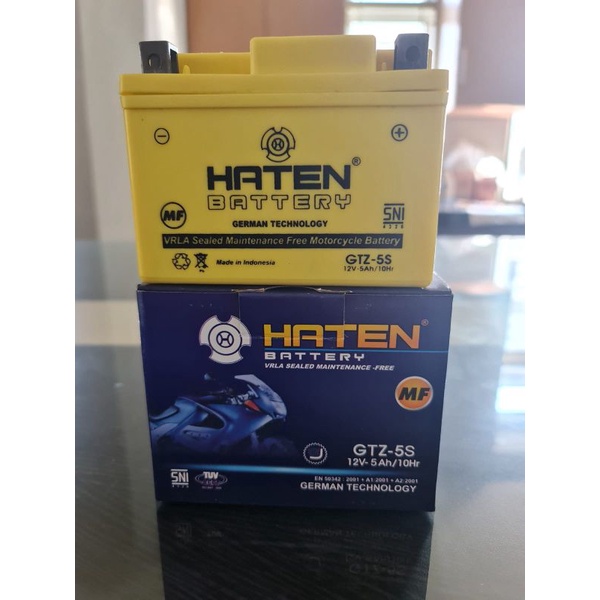 AKI MOTOR ACCU KERING KUNING HATEN GTZ5S GTZ 5S GTZ-5S HONDA BEAT GTZ5 MF VARIO 125 110 KARBU FI  ST