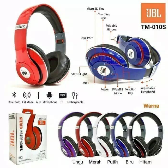 Headset / Headphone Bluetooth Wireless JBL TM-010s Stereo / OEM