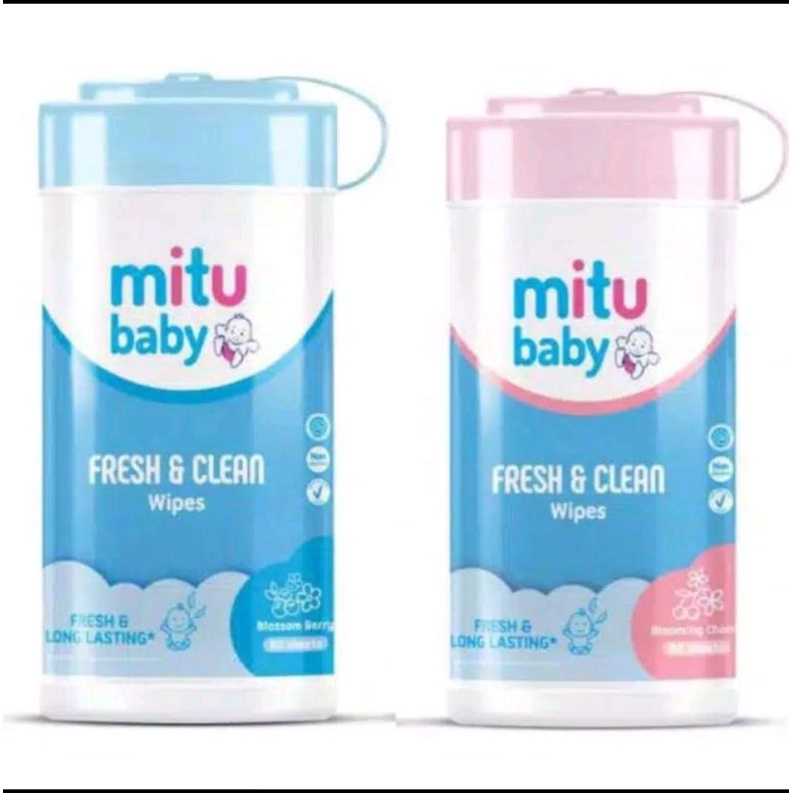 MITU BABY BOTOL WIPES 60 SHEET PINK/BLUE