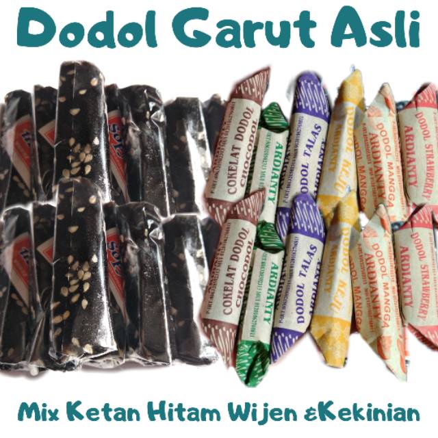 

Dodol Garut 500 gr Mix Ketan Hitam Wijen dan Kekinian Cemilan Manis Camilan Khas Unik Asli Oleh Oleh