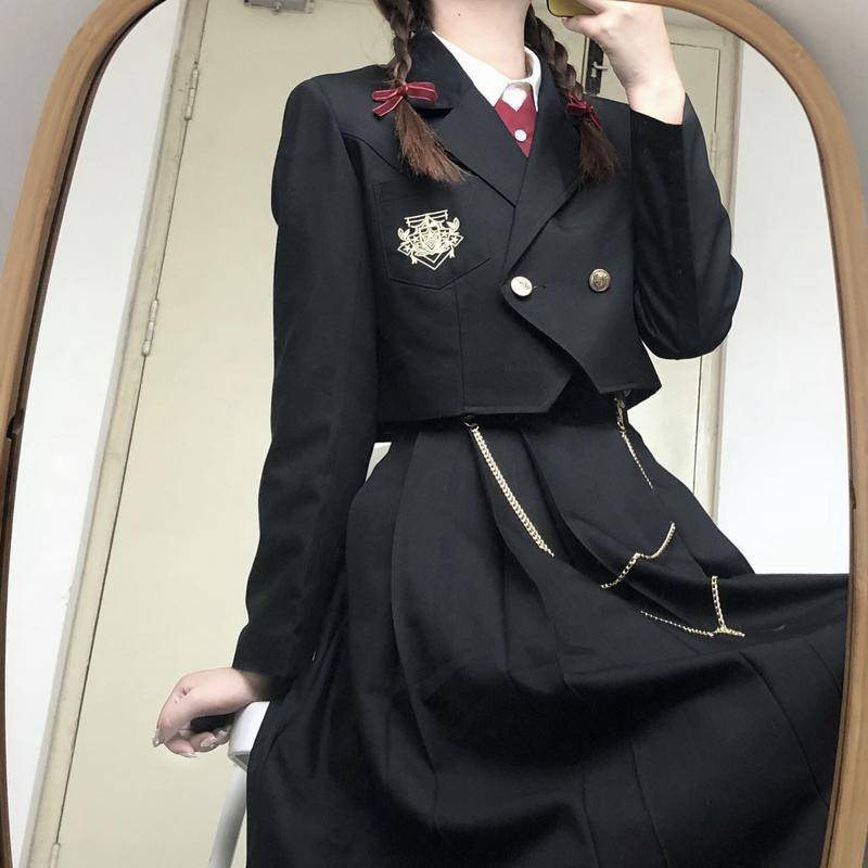 【Wetrose】 New Premium Cool JK Cosplay Costume Uniform School Suit Korean Japanese Style Student Set