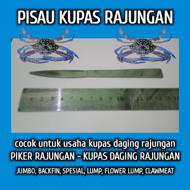 pisau rajungan 1 buah, pisau kupas rajungan, pisau piker rajungan, pisau daging rajungan, jual di la