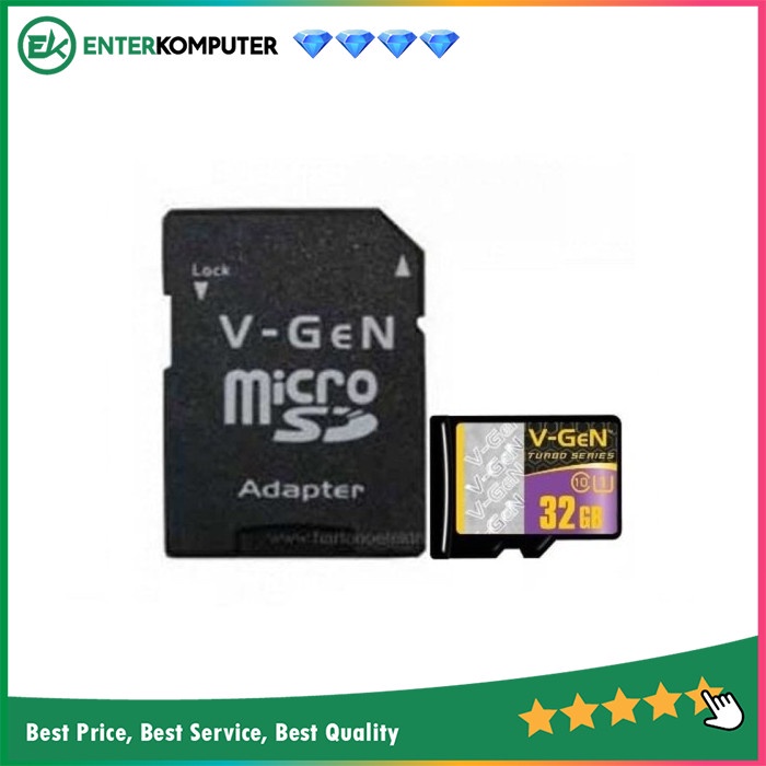 Memorycard V-GeN Micro SD 32GB Turbo With SD Adapter