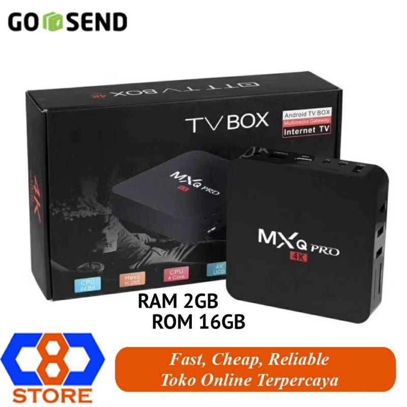 ANDROID TV BOX MXQ PRO 2GB 16GB SUPPORT 4K Full HD