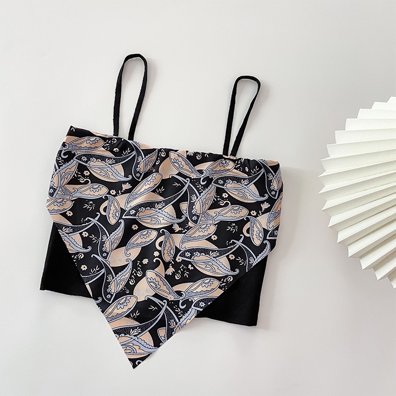 *IMPORT* Tank Top BKK / Crop Top Model Bandana Vintage / Retro-New ! Hitam