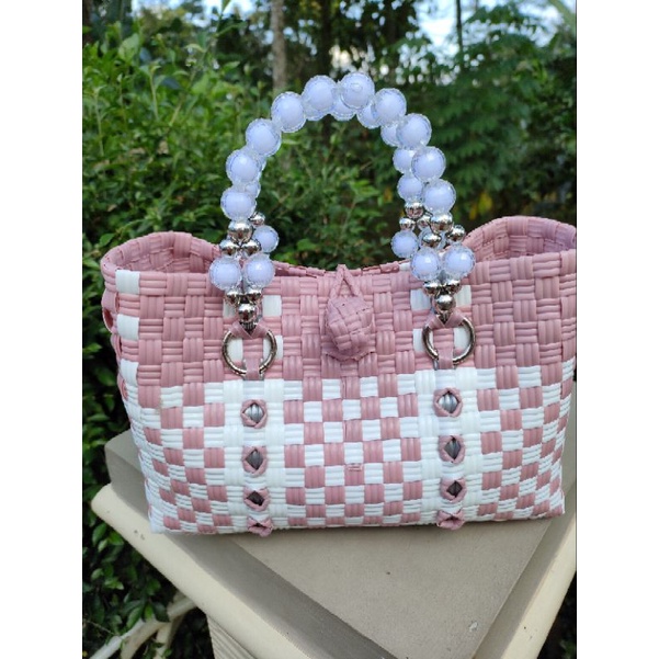 TAS JALI HANDLE MUTIARA/TAS JALI/TAS ANYAMAN PREMIUM