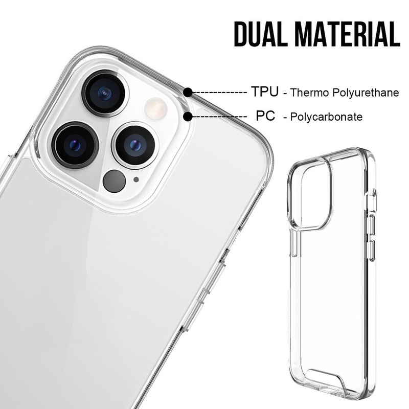 Case Bahan Akrilik Transparan Tahan Banting Untuk iPhone 14 13 12 11 Pro X XS MAX XR Se20 6 6S 7 8 Plus