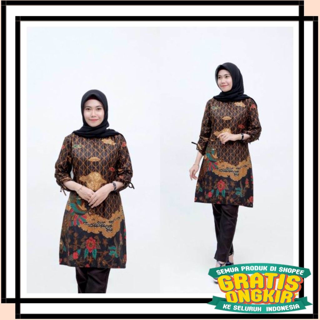 MOTIF TERBARU MODEL KOREA BATIK KEKINIAN SEMARANG / Tunik batik wanita