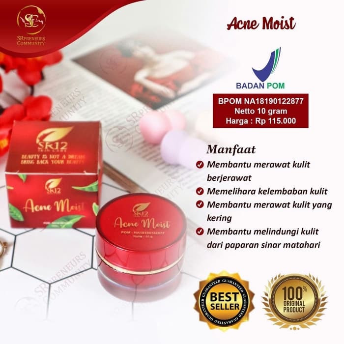 

BWDG KRIM TUMPAS JERAWAT BPOM ACNE MOIST CREAM SR12 BEKAS JERAWAT Moist