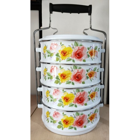 Rantang Susun 4 Enamel ideal ukuran 22cm, 24cm