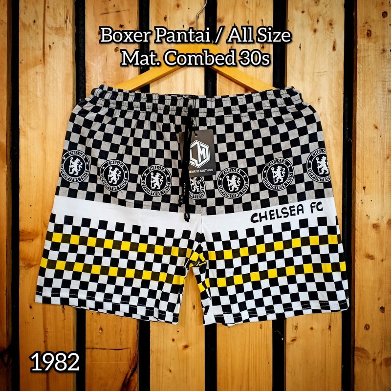 CELANA BOXER CHELSEA FC CATUR MOTIF