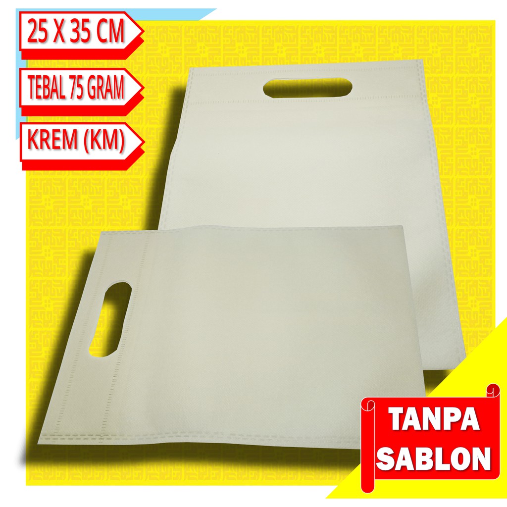 

Tas Spunbond Model Plong 25 x 35 CM Warna Krem (KM)