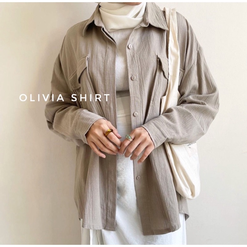 OLIVIA SHIRT/ KEMEJA CRINKLE RAYON JUMBO SAKU2