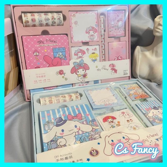 

Paket Alat Tulis Jurnal 7 In 1 Karakter Sanrio Cinnamonrol Dan Melody