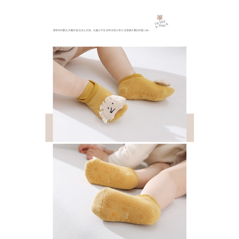 (Pimenova) kaoskaki bayi anak socks lucu karakter unisex kaoskaki antislip anak baby