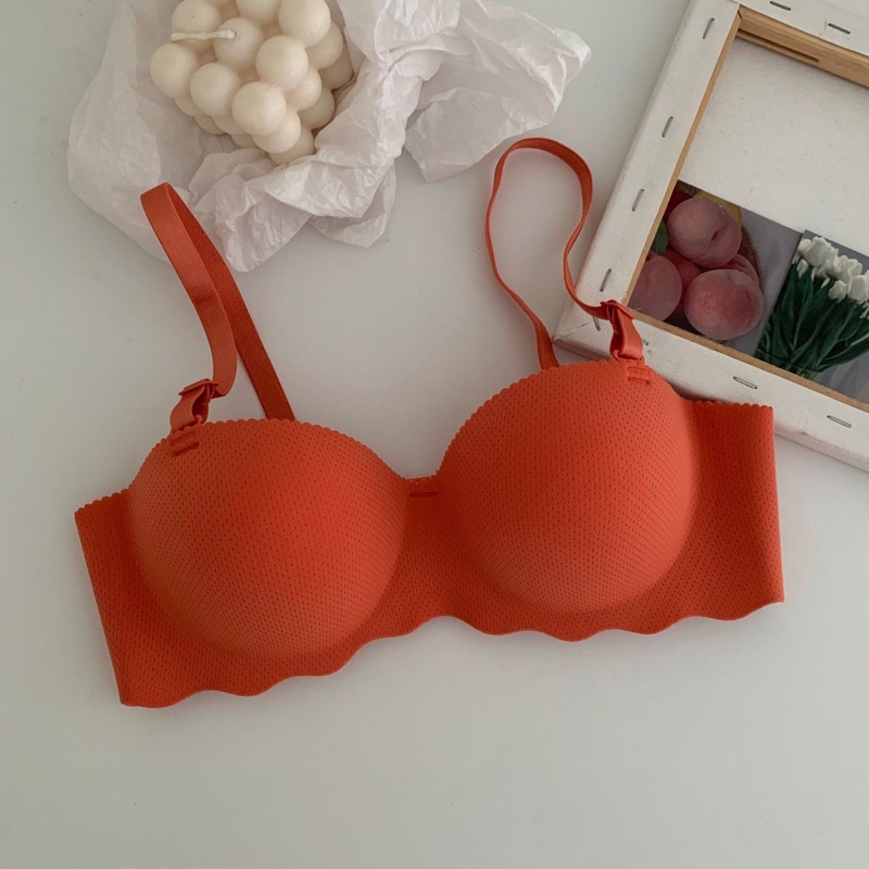 Sayishop Summer bra push up light and small chest gathered comfort simple bh-bra-121 Orange