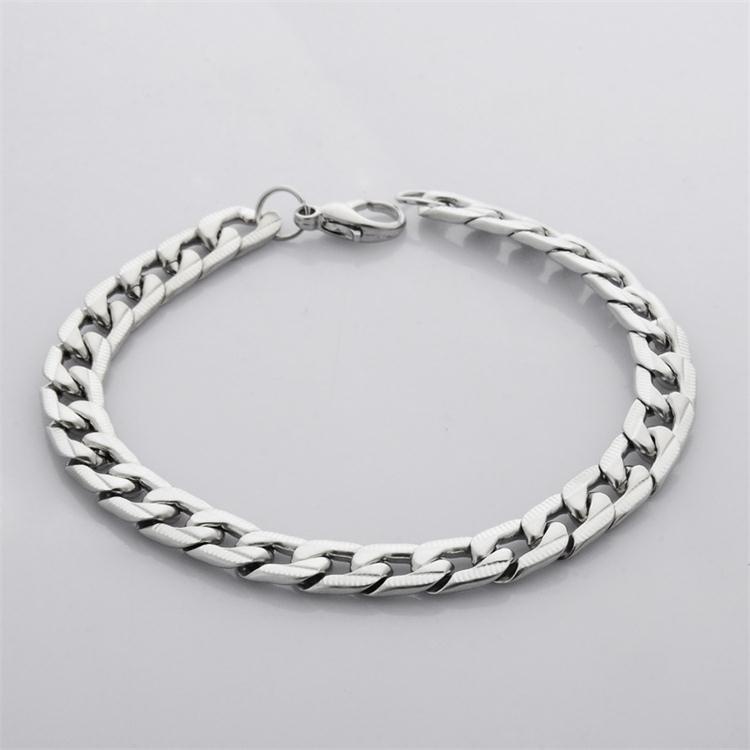 Gelang Rantai Rumbai Tebal Bahan Stainless Steel Titanium Untuk Pria Dan Wanita
