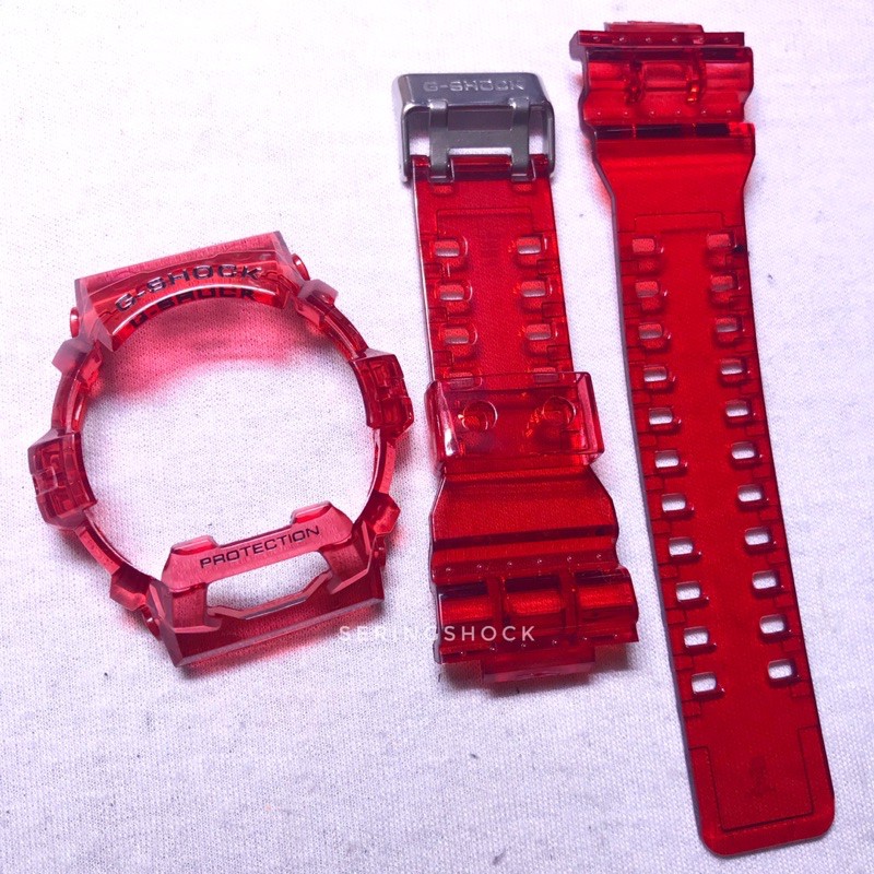 BNB Gshock G8900 RED CLEAR Strap Besel Casio G-shock