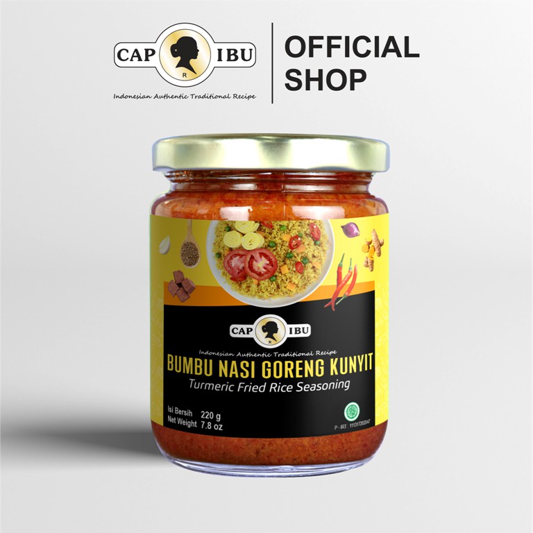 Cap Ibu Paket Bumbu Nasi Goreng All Variants Bawang Putih Cabai Hijau Kunyit Kecap [210gr x 4]