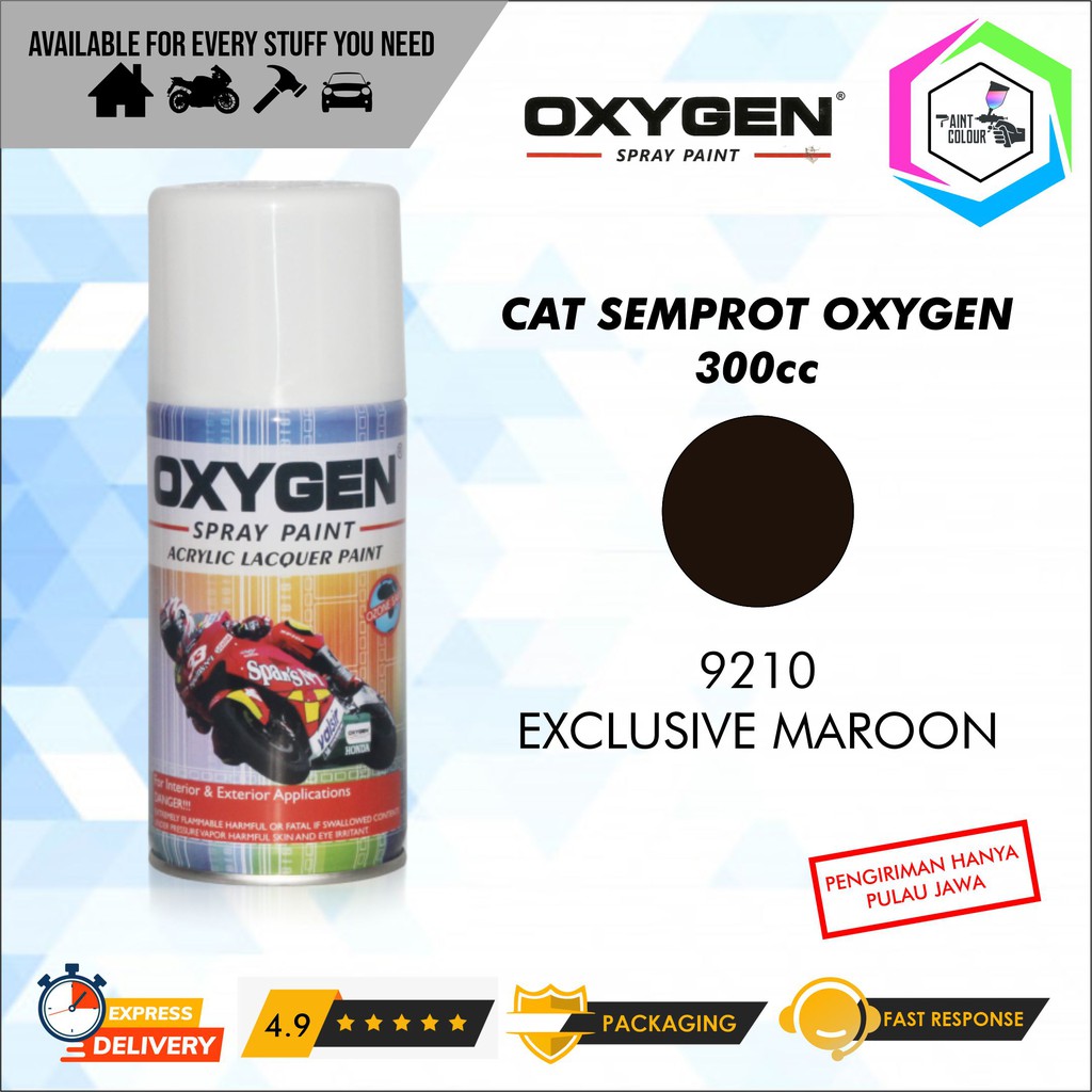 Cat Semprot / Pylox OXYGEN Acrylic Spray Paint - 9210 Exclusive Maroon