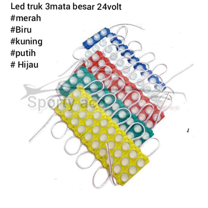 Lampu variasi truk box 3 mata besar 24 volt dan 12volt