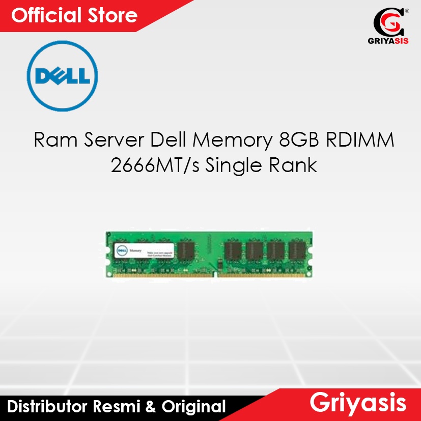 Ram Server Dell Memory 8GB RDIMM 2666MT/s Single Rank