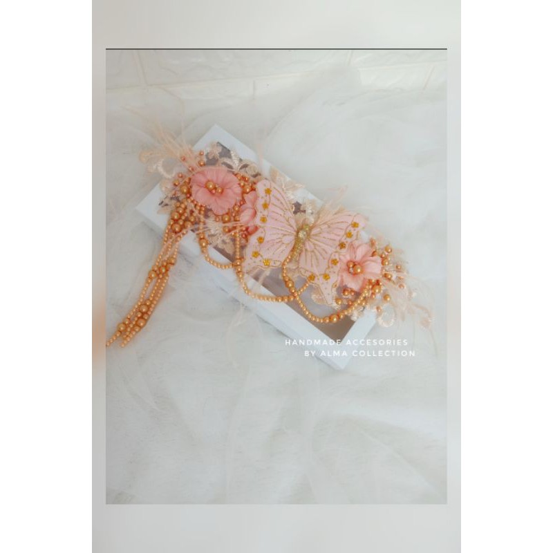 (COD) headpiece pengantin hiasan kepala juntai kupu