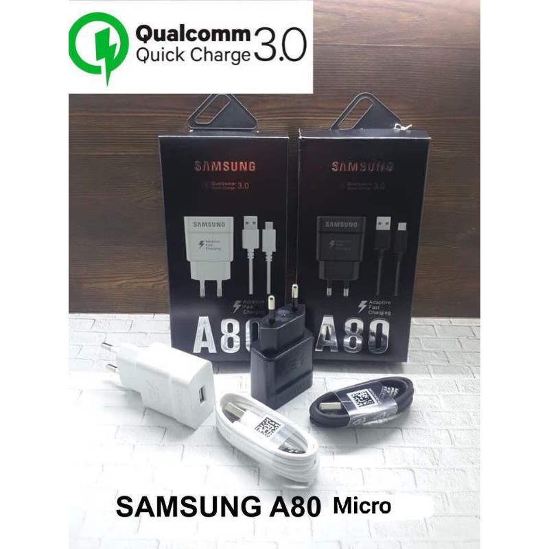 Charger Samsung Original A80 Micro USB Flash Charging Adaptor Quick 3.0