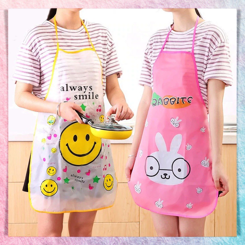 Celemek Masak Dapur Anti Air Waterproof Apron | Pelindung Memasak Karakter kartun